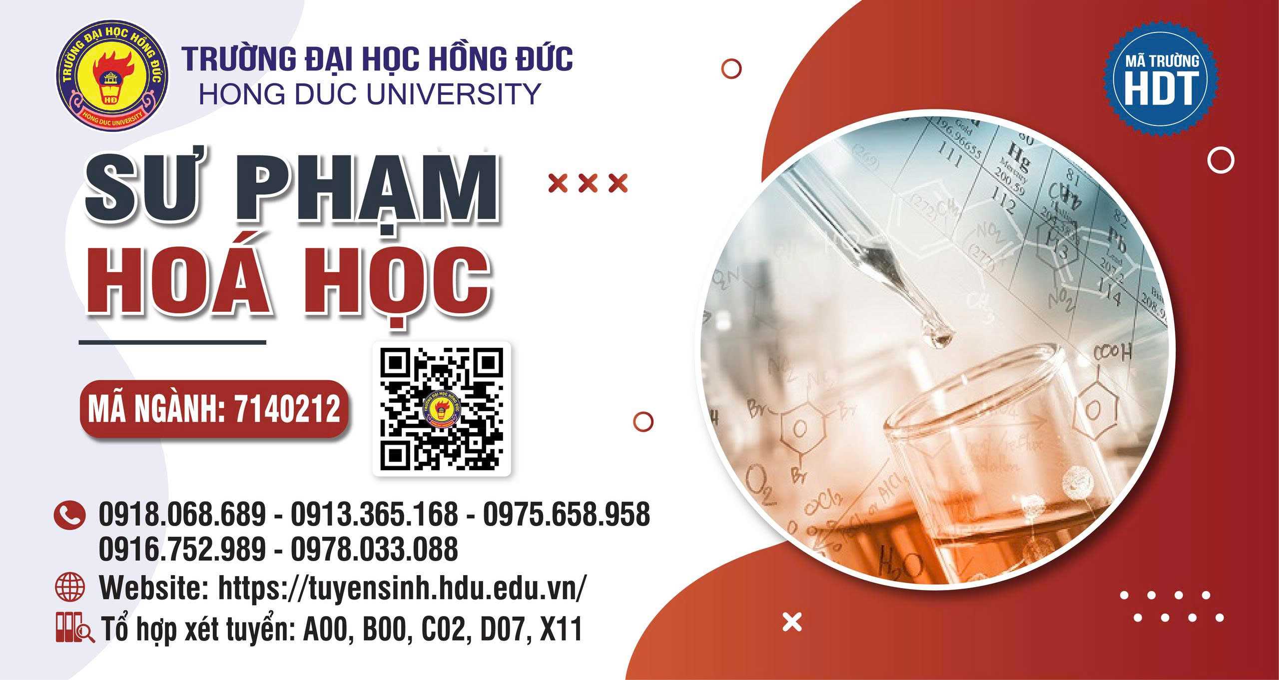 Ngành Sư phạm Hóa học- Mã ngành: 7140212